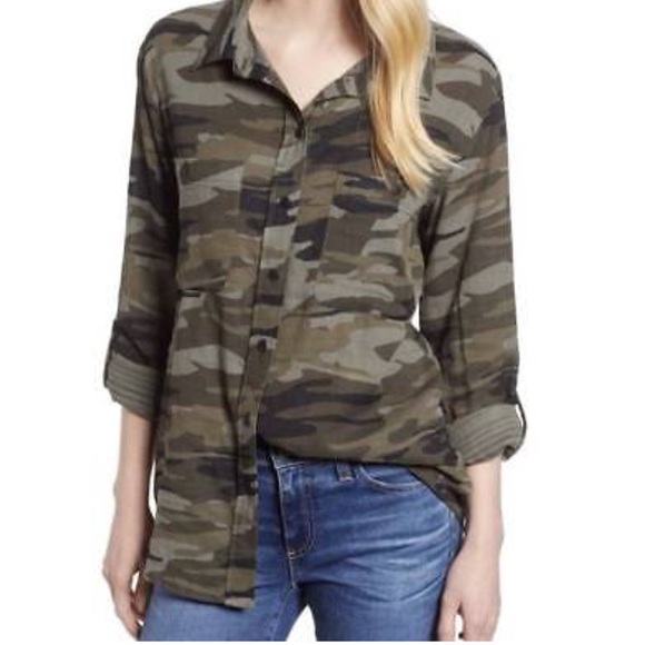 Sanctuary Tops - Sanctuary small Boyfriend Camo Button Down Top